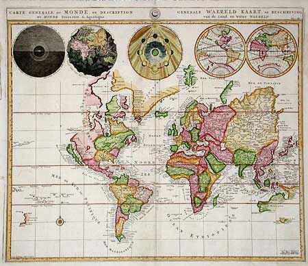 Carte Generale du Monde, ou description du Monde Terrestre & Aquatique