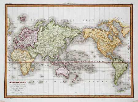 Mappe-Monde Sur la Projection de Mercator