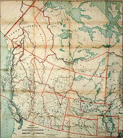 Map of the Western Part of the Dominion of Canada Shewing Various Routes to the Yukon Dist 1898