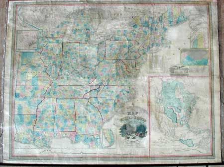 Map of the United States with the recent Counties, Cities, Villages and Internal Improvements in the Western States, by J.L. Woodbridge...