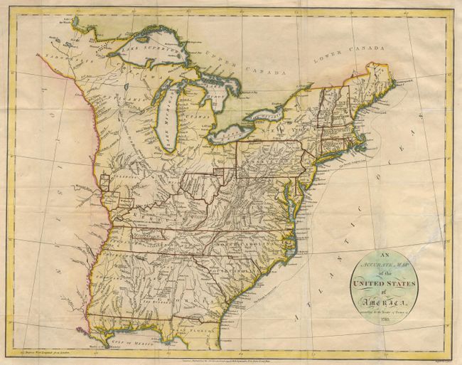 An Accurate Map of the United States of America, according to the Treaty of Peace of 1783