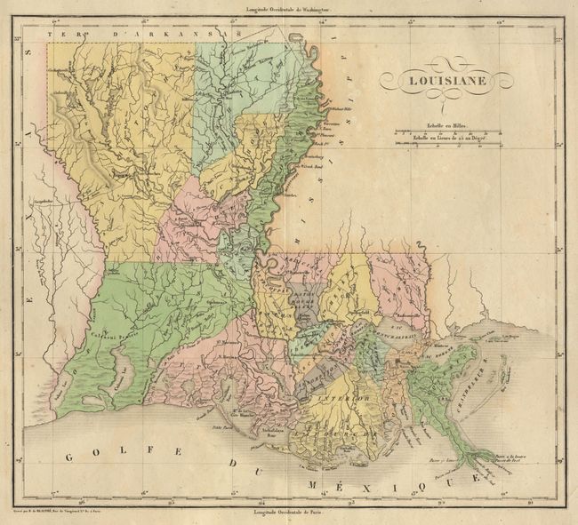 Carte Geographique, Statistique et Historique de la Louisiane