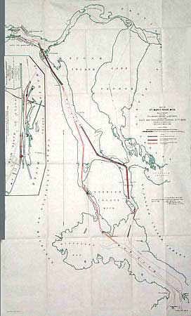 Part of St. Mary's River, Mich. [together with] Map of Copper Harbor, Lake Superior