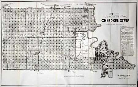 Map of the Cherokee Strip. Sep 8th, 1893.
