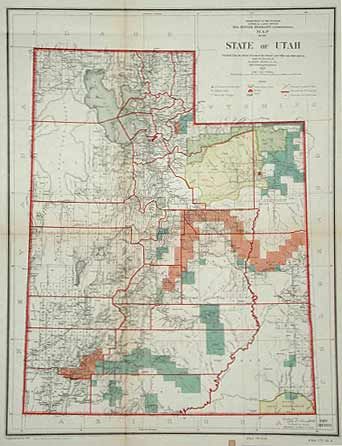 Map of the State of Utah
