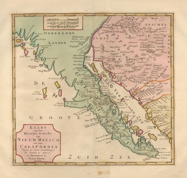 Kaart van het Westelyk Gedeelte van Nieuw Mexico en van California