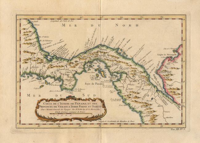 Carte de l'Isthme de Panama et des Provinces de Veragua Terre Ferme et Darien