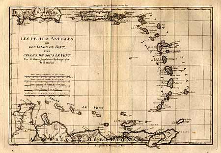 Les Petites Antilles ou les Isles du Vent, avec celles de sous le Vent