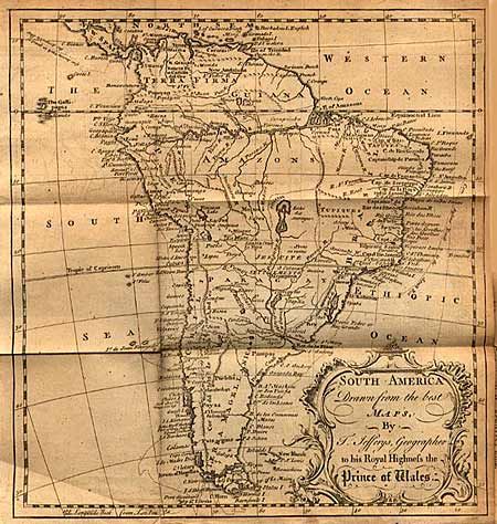 South America Drawn from the best Maps by T. Jefferys