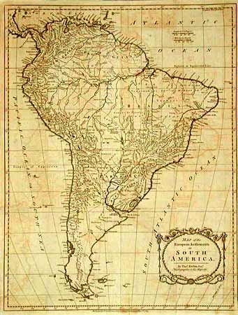 Map of the European Settlements in South America
