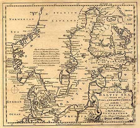 A Chart of the Baltic Sea, Gulfs of Finland and Bothnia, with the Sound