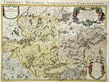 Carte des Comtez de Hainaut de Namur et de Cambresis