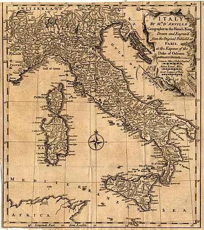 Italy By Mr. D'Anville Geographer to the French King