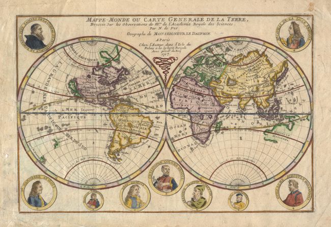 Mappe-Monde ou Carte Generale de la Terre, Dressee Sur les Observations de Mrs. De l' Academie Royale des Sciences
