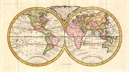 Wereld Kaart, Volgens de Laatste ontdekking door E. Bowen