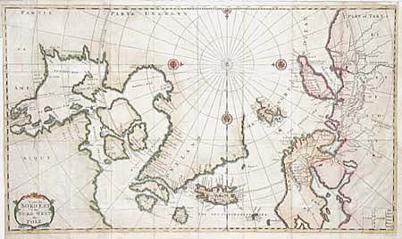 Carte du Nord Est & du Nord West du Pole