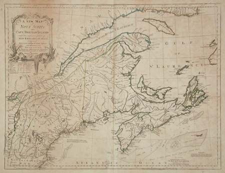 A New Map of Nova Scotia, and Cape Breton Island with the adjacent parts of New England and Canada