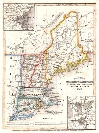 Die Staaten von Maine, New Hampshire, Massachusetts, Vermont, Connecticut & Rhode I. 1846