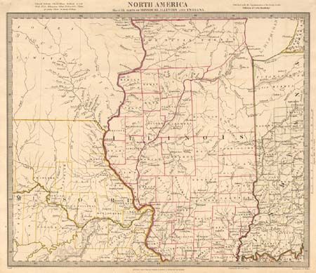 North America Sheet IX Parts of Missouri, Illinois and Indiana