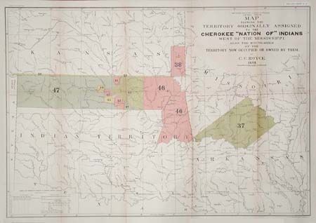Map of the Former Territorial Limits of the Cherokee 