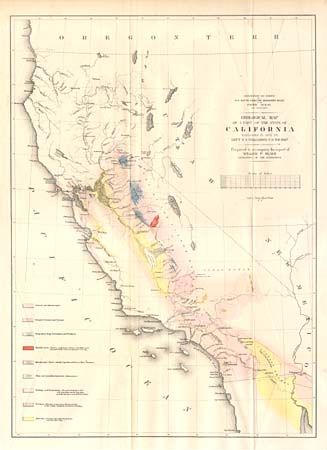 Geological Map of a Part of the State of California Explored in 1853 by Lieut. R. S. Williamson U.S. Top. Eng.