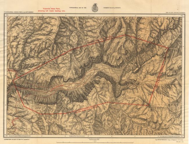 Topographical Map of the Yosemite Valley and Vicinity