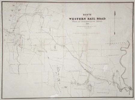 Route of the Western Rail Road. East of Connecticut River [together with]  West of Connecticut River