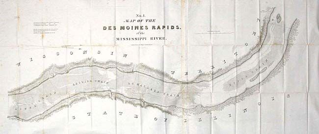 No. 1. Map of the Des Moines Rapids of the Mississippi River