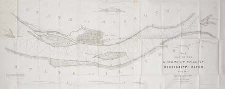 No.3. Map of the Harbor of St. Louis, Mississippi River. Oct. 1837
