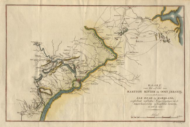 Kaart van het Land van Rariton Rivier in Oost Jerseij, tot Elk Head in Marijland