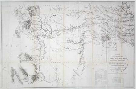 Map of United States and Texas Boundary Line and Adjacent Territory