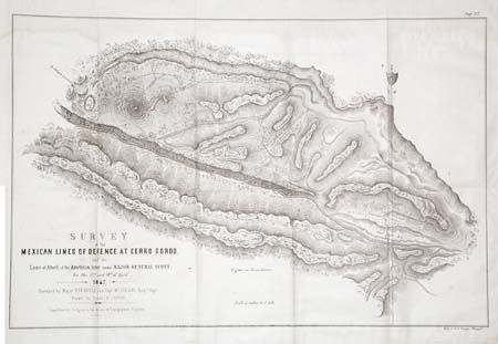 Survey of the Mexican Lines of Defence at  Cerro Gordo [together with] Map of the Valley of Mexico