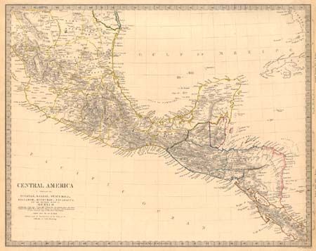 Central America I. Including Yucatan, Belize, Guatemala, Salvador, Honduras, Nicaragua and the Southern States of Mexico