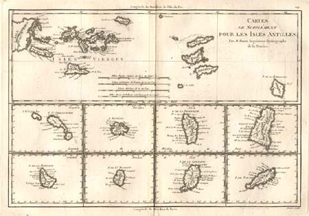 Cartes de Supplement pour les Isles Antilles