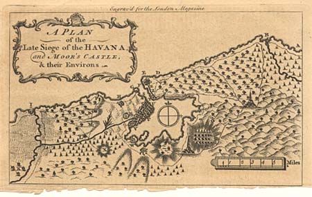 A Plan of the Late Siege of the Havana, and Moor's Castle [together with] A View of the Moor's Castle near the Havana Whilst Besieged by Us