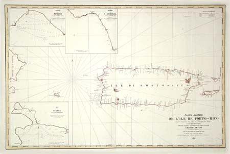 Carte Reduite de L'Ile de Porto-Rico Comprenant parties des Hes St. Domingue et Saona