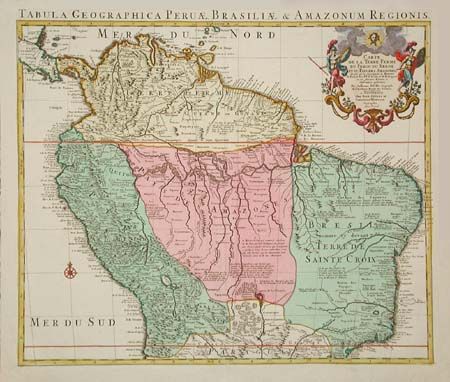 Carte de la Terre Ferme du Perou, du Bresil[together with] Carte du Paraguay, du Chili