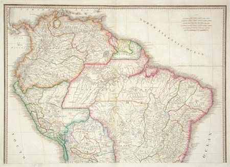 Colombia Prima or South America Drawn from the Large Map in Eight Sheets