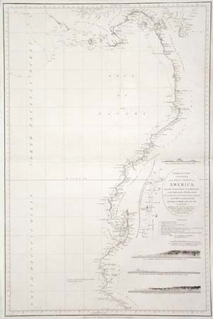 Spherical Chart Comprehending the West Coast of America