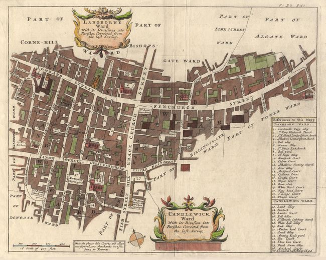 Langborne Ward  [on sheet with] Candlewick Ward with its Division into Parishes. Corrected from the last Survey