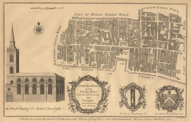 Queen-Hith Ward and Vintry Ward with their Divisions into Parishes according to a new Survey