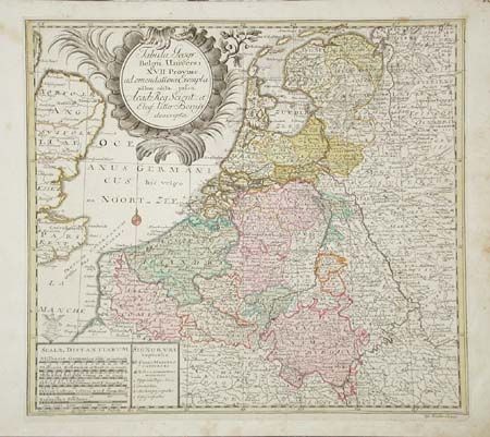 Tabula Geogr: Belgii Universi XVII Provinc. ademendatiora Exempla