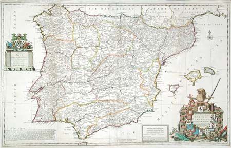 A New and Exact Map of Spain & Portugal Divided into its Kingdoms and Principalities &c