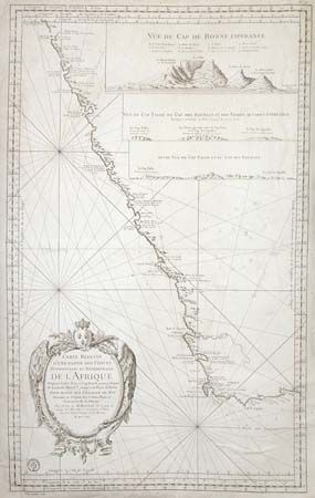 Carte Reduite d'une partie des Costes Occidentales et Meridionales de l'Afrique