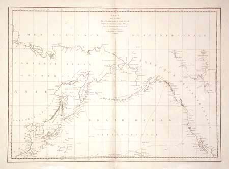 Carte des Cotes de l'Amerique et de l'Asie depuis la Californie jusqu'a Macao