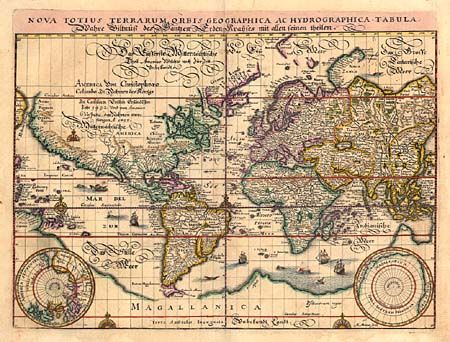Nova Totius Terrarum, Orbis Geographica Ac Hydrographica Tabula