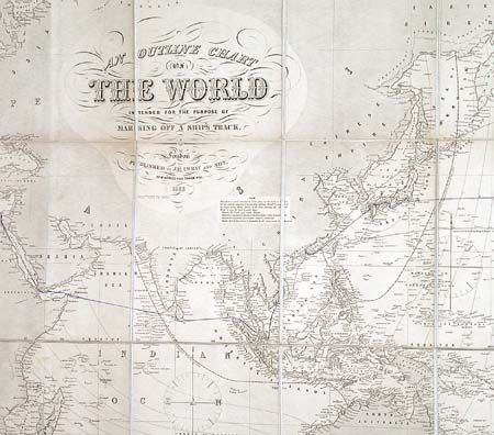 An Outline Chart of the World Intended for the Purpose of Marking Off a Ship's Track