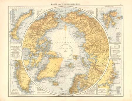 Karte der Nordpolarregion