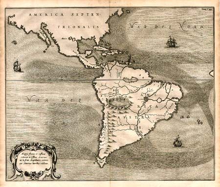 Mappa Fluxus et Reflxus rationes in Isthmo America: no in freto Magellanico,a  caeteris: que Americae littoribus exhibens