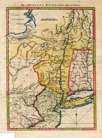 Map of Hudson's River with the Adjacent Country